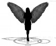 Papel de Parede Anjo – Negro