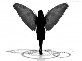 Papel de parede 'Anjo – Negro'