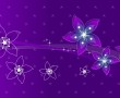 Papel de Parede Design: Flores Roxas