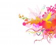 Papel de Parede Design: Laranja e Rosa