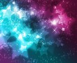 Papel de Parede Estrelas Rosa e Azul