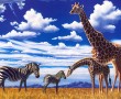 Papel de Parede Girafas e Zebras