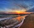 Papel de Parede Pôr-do-sol na Praia: Céu Colorido