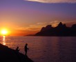 Papel de Parede Pôr-do-sol na Praia: Pescaria