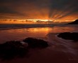 Papel de Parede Pôr-do-sol na Praia: Paisagem