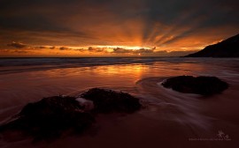 Papel de parede 'Pôr-do-sol na Praia: Paisagem'