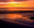 Papel de Parede Pôr-do-sol na Praia: Laranja