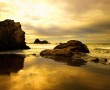 Papel de Parede Pôr-do-sol na Praia: Espelho D´água