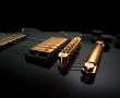 Papel de Parede Guitarra Preta e Dourada