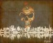 'Skull Over City' papel de parede, imagem gr�tis