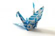 'Origami - tsuru azul e branco' papel de parede, imagem gr�tis
