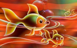 Papel de parede 'Peixe - Pintura'