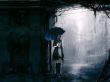 'Na Chuva - Mang�' papel de parede, imagem gr�tis