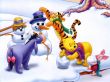 'Pooh - Brincando na Neve' papel de parede, imagem gr�tis