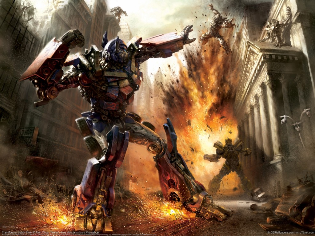 Papel de parede Batalha Transformers para download gratuito. Use no computador pc, mac, macbook, celular, smartphone, iPhone, onde quiser!