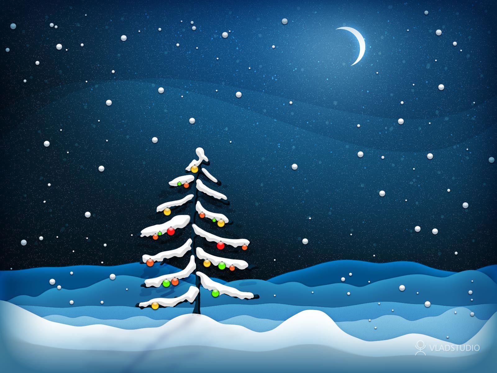 Papel de Parede Árvore de Natal - Na Noite Wallpaper para Download no  Celular ou Computador PC