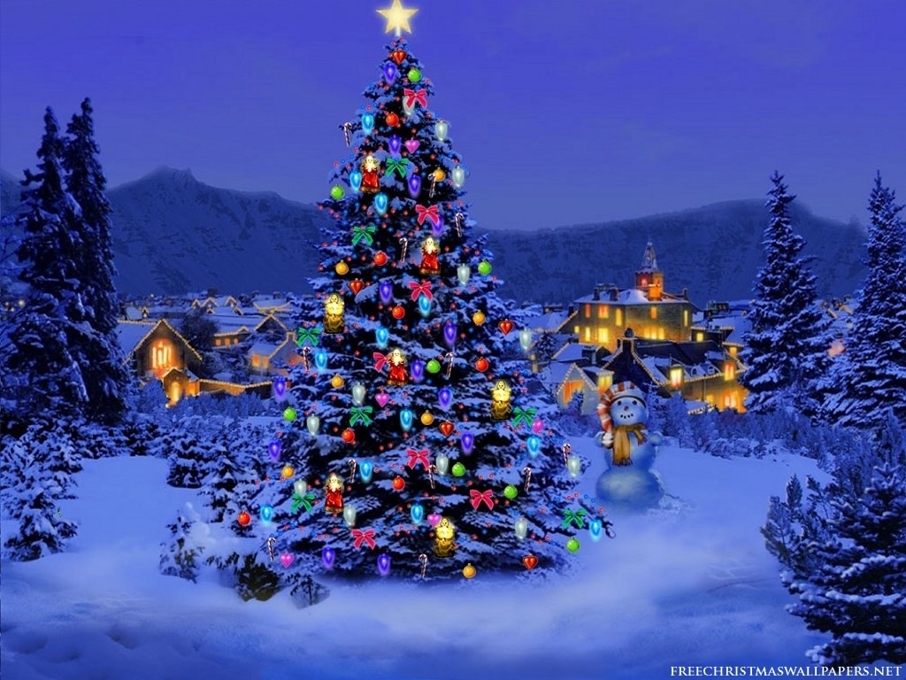 Papel de Parede Árvore de Natal - Vizinhança Wallpaper para Download no  Celular ou Computador PC