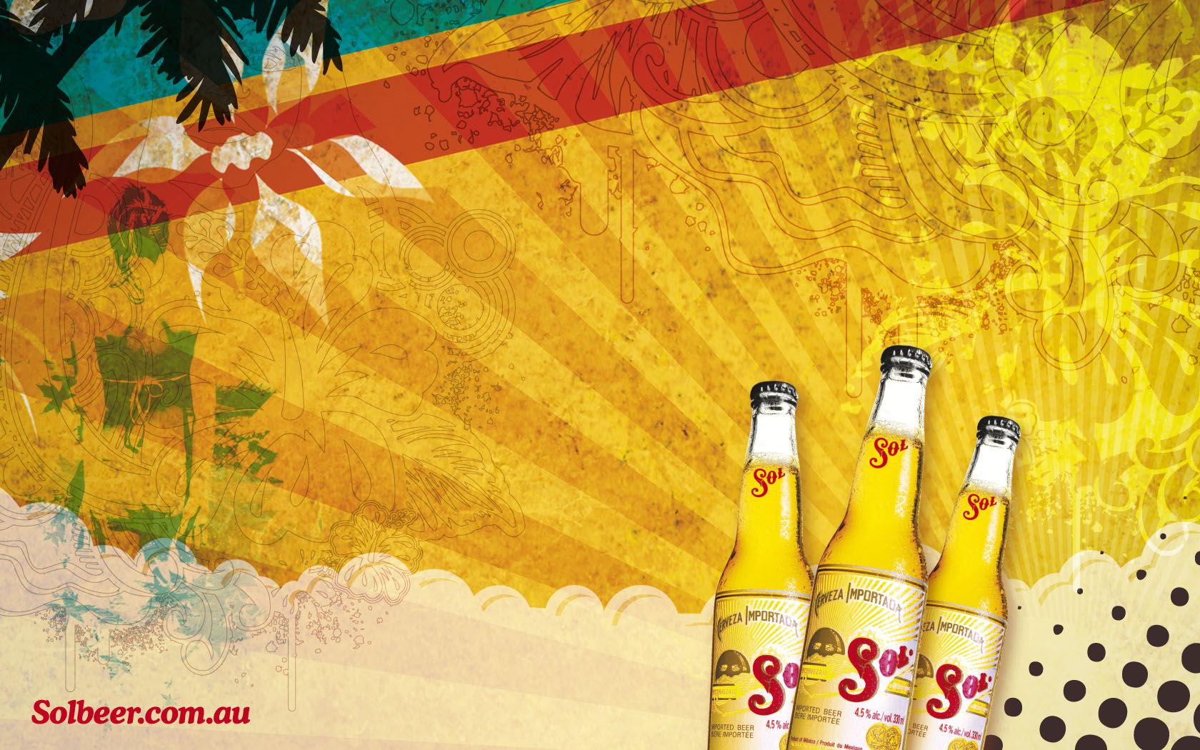 Papel de Parede Cerveja Sol Wallpaper para Download no 