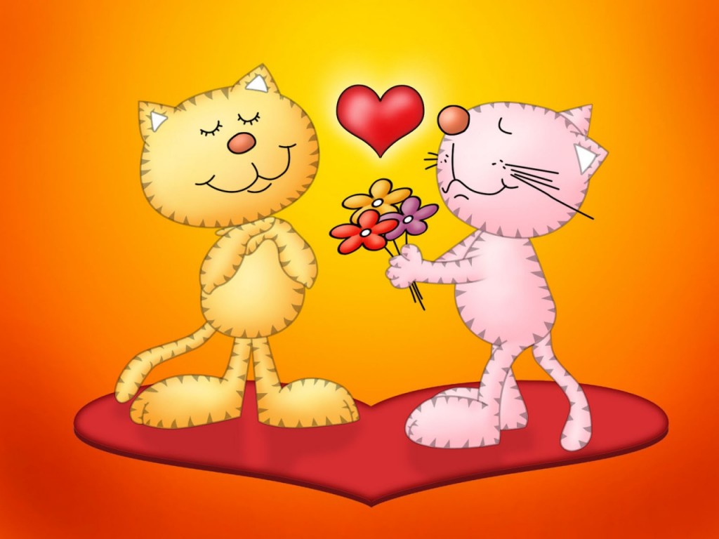 Papel de parede Amor – Gatos para download gratuito. Use no computador pc, mac, macbook, celular, smartphone, iPhone, onde quiser!