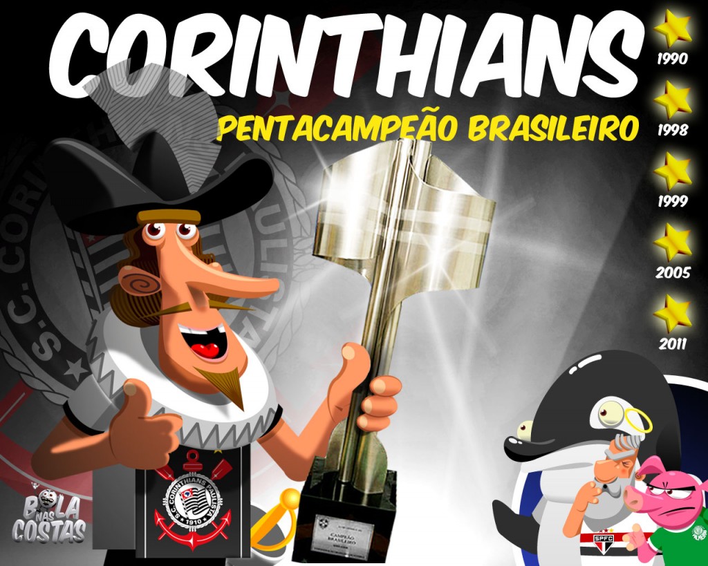 Papel de parede Corinthians: 5 Vezes Campeão Brasileiro para download gratuito. Use no computador pc, mac, macbook, celular, smartphone, iPhone, onde quiser!