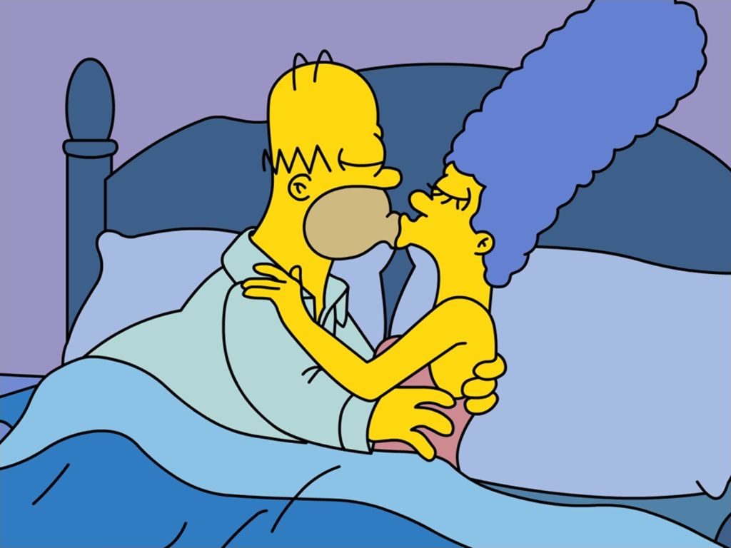Papel de parede Os Simpsons – Homer e Marge para download gratuito. Use no computador pc, mac, macbook, celular, smartphone, iPhone, onde quiser!