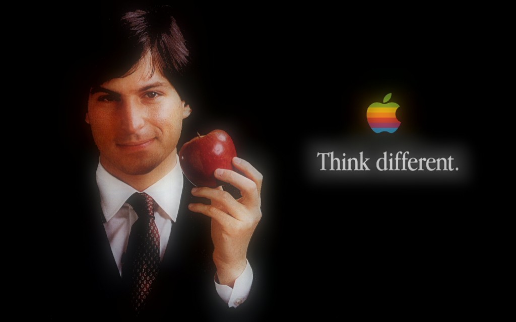 Papel de parede Steve Jobs: Pense Diferente para download gratuito. Use no computador pc, mac, macbook, celular, smartphone, iPhone, onde quiser!