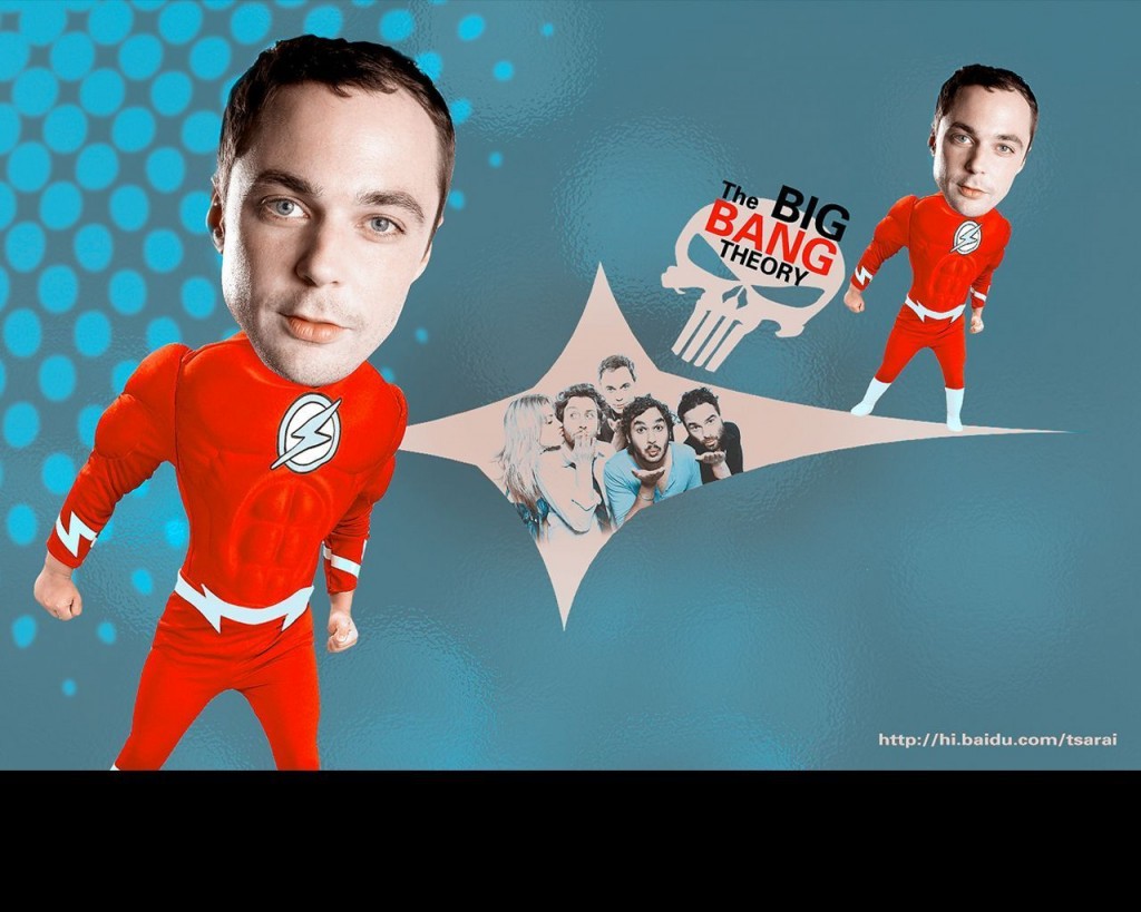 Papel de parede The Big Bang Theory – Super Sheldon para download gratuito. Use no computador pc, mac, macbook, celular, smartphone, iPhone, onde quiser!