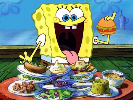 Papel de parede Bob Esponja – Comendo Siriburguer para download gratuito. Use no computador pc, mac, macbook, celular, smartphone, iPhone, onde quiser!