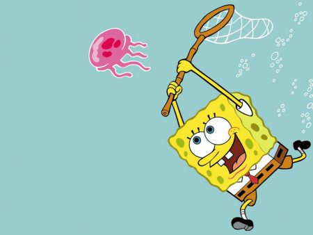 Papel de parede Bob Esponja Caçando Água-Viva para download gratuito. Use no computador pc, mac, macbook, celular, smartphone, iPhone, onde quiser!