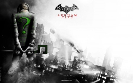Papel de parede Charada – Batman Arkham City para download gratuito. Use no computador pc, mac, macbook, celular, smartphone, iPhone, onde quiser!