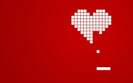 Papel de parede Corações de Pixels