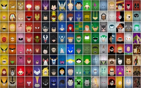 Papel de parede Desenho de Vários Super-Heróis para download gratuito. Use no computador pc, mac, macbook, celular, smartphone, iPhone, onde quiser!