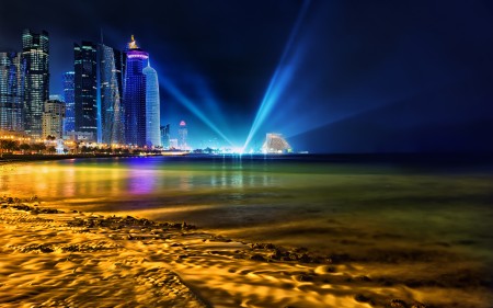 Papel de parede Linda Vista de Doha, no Qatar para download gratuito. Use no computador pc, mac, macbook, celular, smartphone, iPhone, onde quiser!