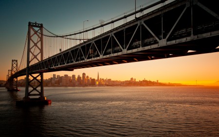 Papel de parede Ponte San Francisco-Oakland para download gratuito. Use no computador pc, mac, macbook, celular, smartphone, iPhone, onde quiser!