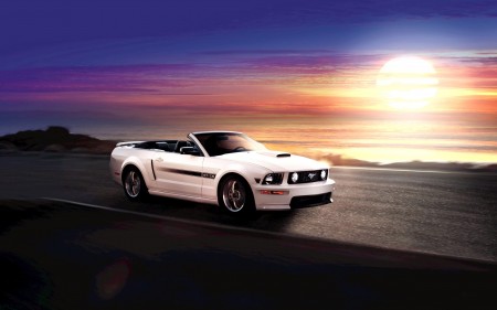Papel de parede Ford Mustang Conversível Branco para download gratuito. Use no computador pc, mac, macbook, celular, smartphone, iPhone, onde quiser!