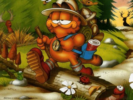 Papel de parede Garfield Aventureiro para download gratuito. Use no computador pc, mac, macbook, celular, smartphone, iPhone, onde quiser!