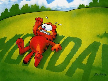 Papel de parede Garfield Segunda-Feira para download gratuito. Use no computador pc, mac, macbook, celular, smartphone, iPhone, onde quiser!