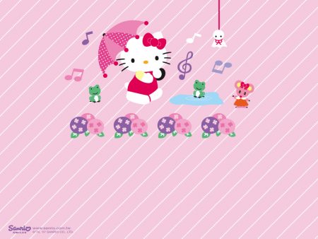 Papel de parede Hello Kitty – Chuva para download gratuito. Use no computador pc, mac, macbook, celular, smartphone, iPhone, onde quiser!