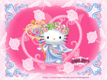 Papel de parede Hello Kitty Anjo #2 para download gratuito. Use no computador pc, mac, macbook, celular, smartphone, iPhone, onde quiser!