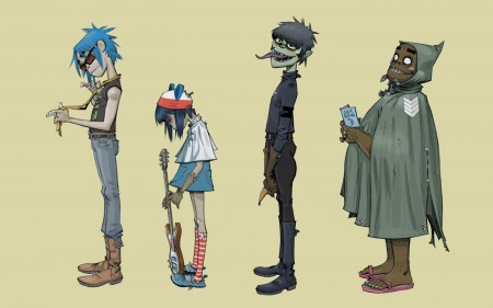 Papel de parede Integrantes Gorillaz para download gratuito. Use no computador pc, mac, macbook, celular, smartphone, iPhone, onde quiser!