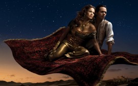 Papel de parede Jennifer Lopez e Marc Anthony como Jasmine e Aladin