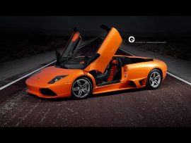 Papel de parede Lamborghini laranja