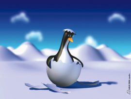 Papel de parede Linux pingüim #2