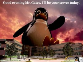 Papel de parede Linux pingüim #3