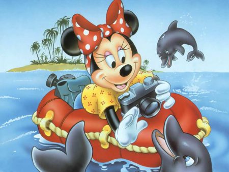 Papel de parede Minnie no Mar para download gratuito. Use no computador pc, mac, macbook, celular, smartphone, iPhone, onde quiser!