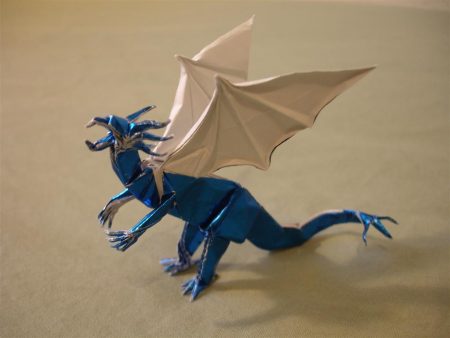 Papel de parede Origami – Dragão Azul para download gratuito. Use no computador pc, mac, macbook, celular, smartphone, iPhone, onde quiser!