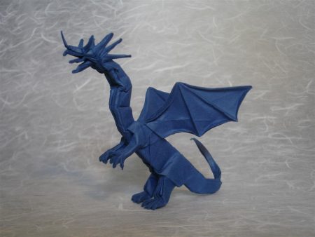 Papel de parede Origami – Grande Dragão Azul para download gratuito. Use no computador pc, mac, macbook, celular, smartphone, iPhone, onde quiser!