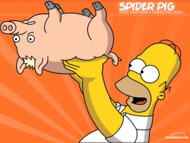 Papel de parede Porco – Porco Aranha, Simpsons