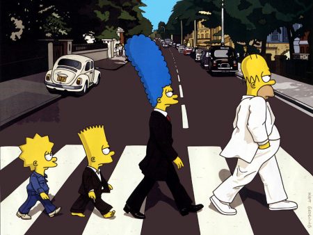 Papel de parede The Beatles Simpsons para download gratuito. Use no computador pc, mac, macbook, celular, smartphone, iPhone, onde quiser!