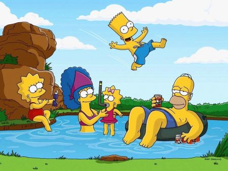 Papel de parede Verão Simpsons para download gratuito. Use no computador pc, mac, macbook, celular, smartphone, iPhone, onde quiser!